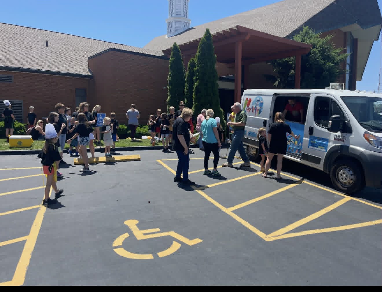 Church event ice cream truck