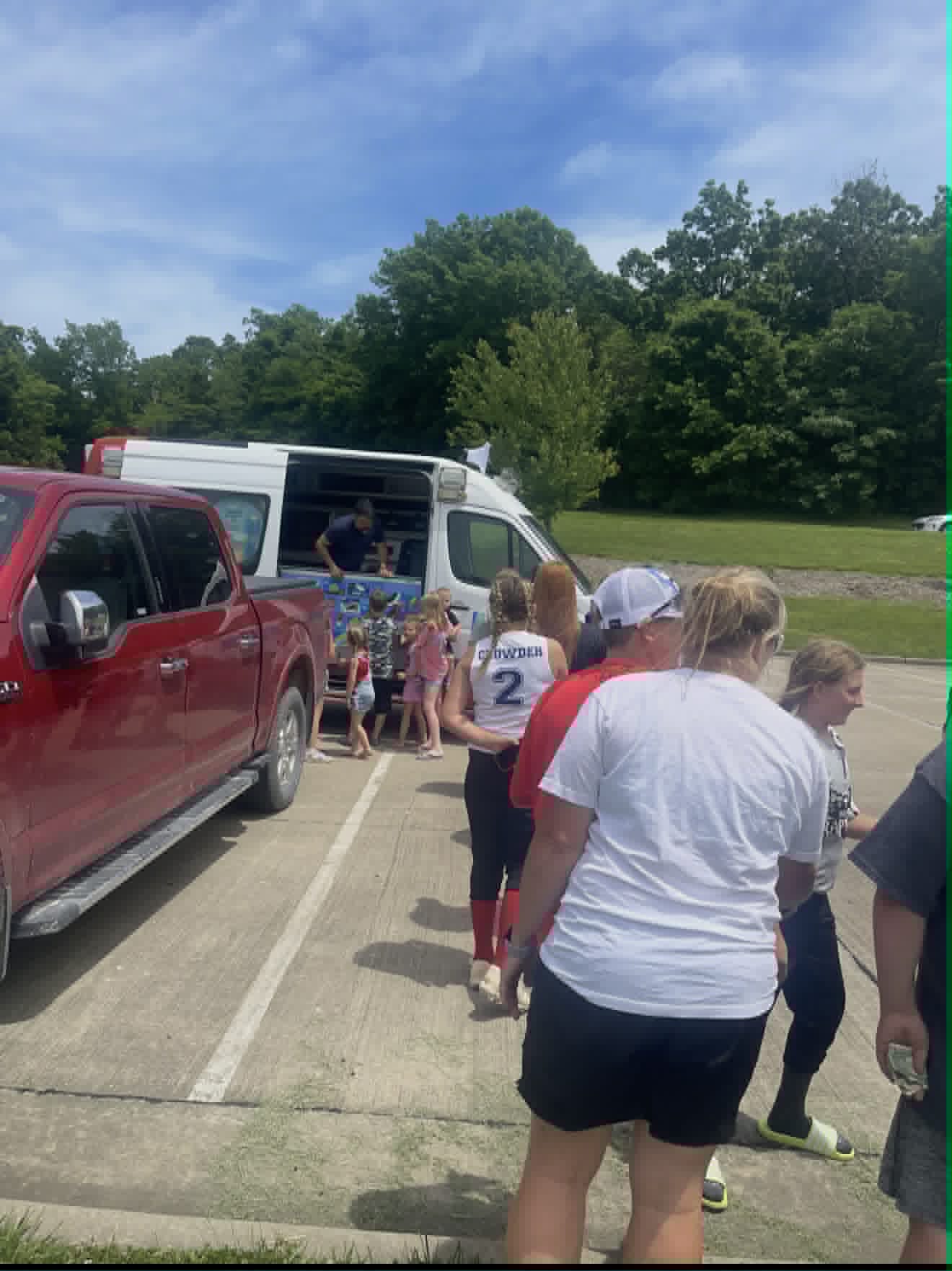 Sports tournament ice cream stop